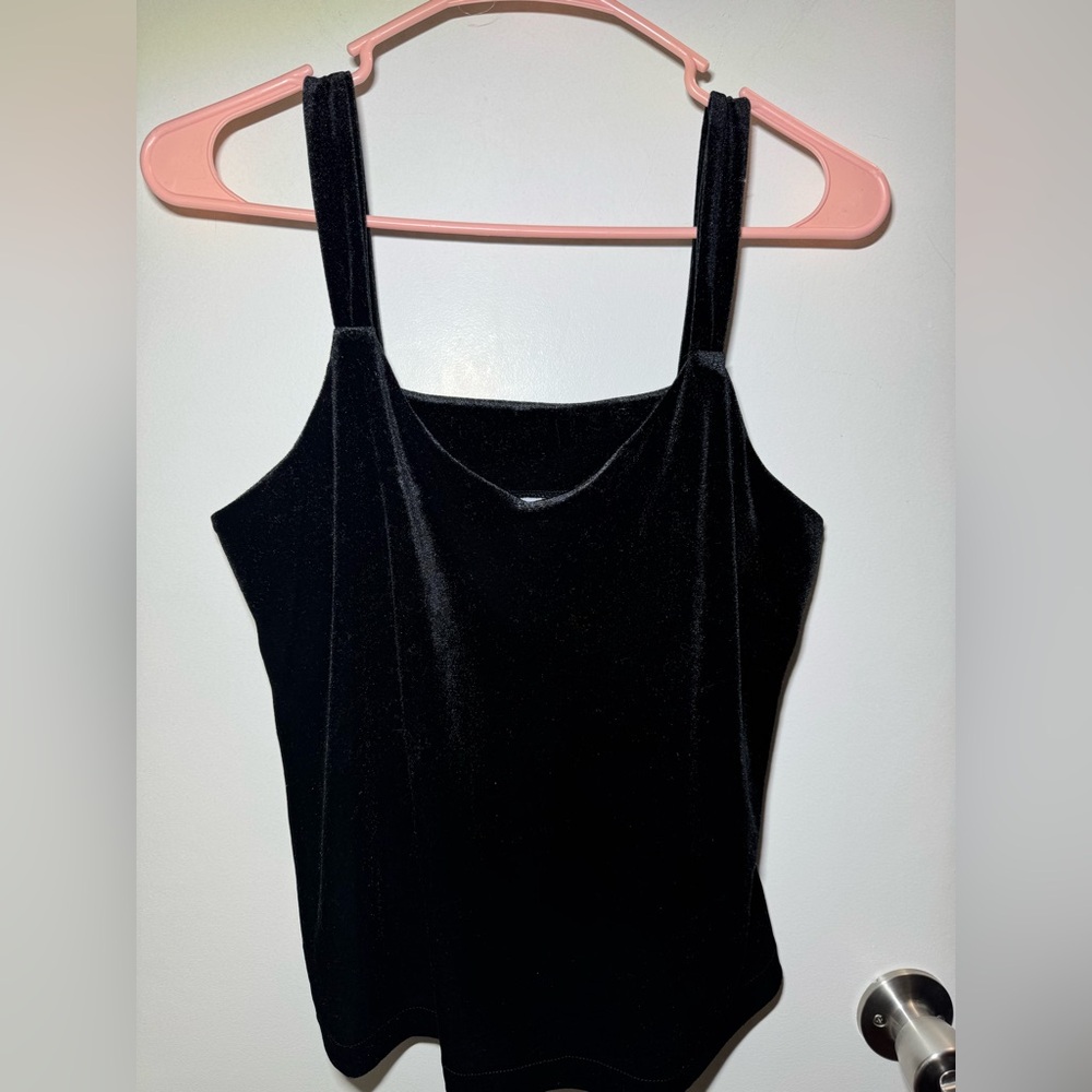 Old Navy Black Velvet Tank Top